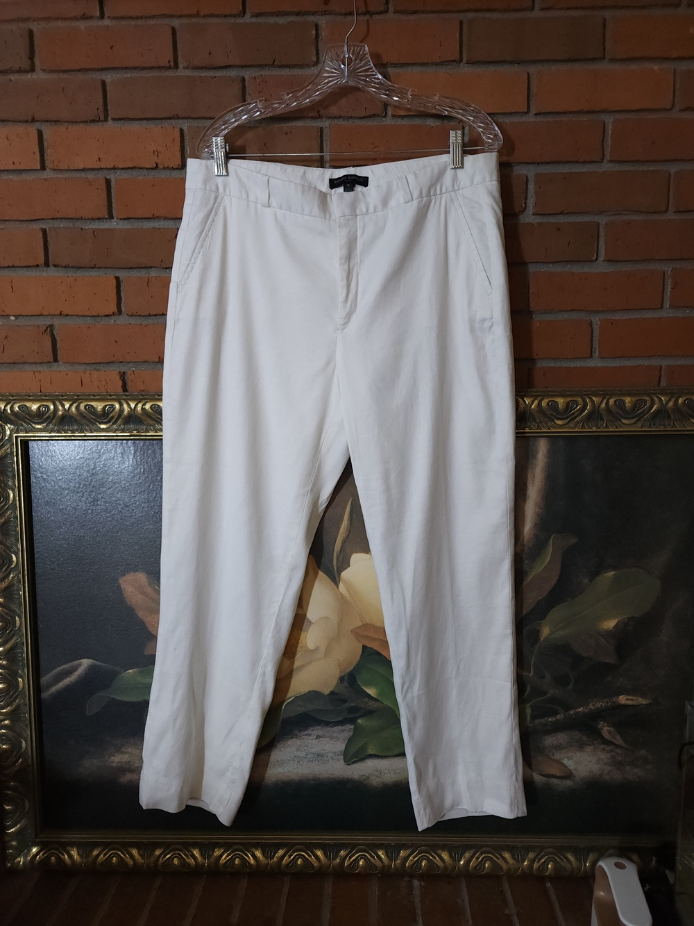 Banana Republic Cream Wide-Leg Pants